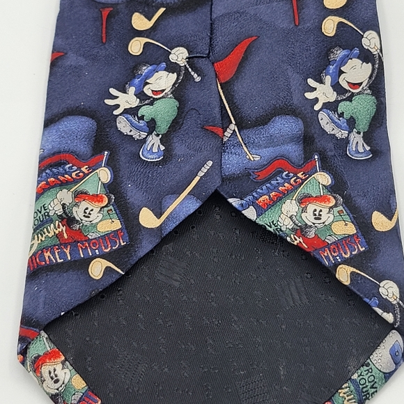 Mickey & Co Men's Necktie Golfing Mickey Mouse Disney Merchandise - Picture 7 of 9